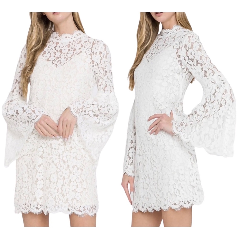 Endless Rose Bell Sleeve Lace Dress SZ L